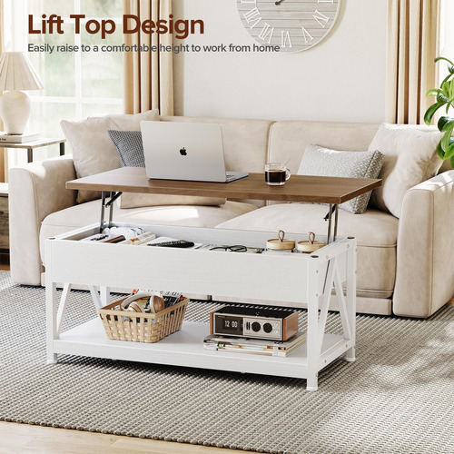Memobarco Mesa De Centro Elevable Mesa Auxiliar Elevable Con