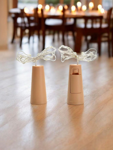 3pzs Kit Decorativo Centro De Mesa Fiesta Botella Luz Led