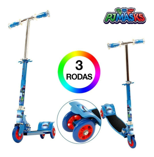 Patinete Infantil De 3 Rodas Pj Masks Radical De Menino