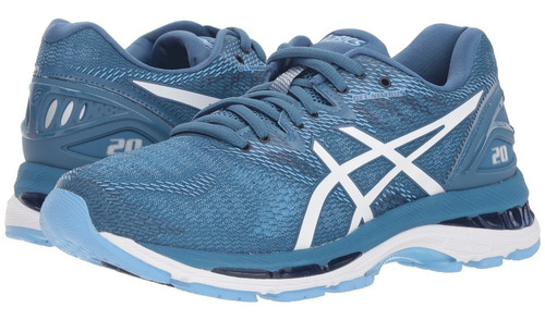 asics nimbus 20 feminino azul