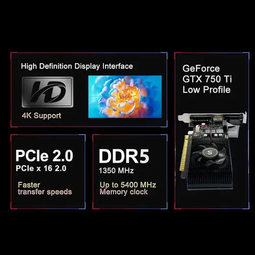 Tarjeta Gráfica Saplos Gtx 750 Ti 4gb Gddr5 128-bit