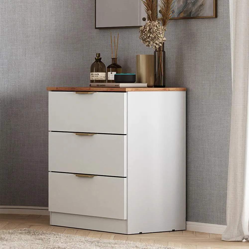 Cômoda Milan 3 Gavetas Carraro Branco Branco