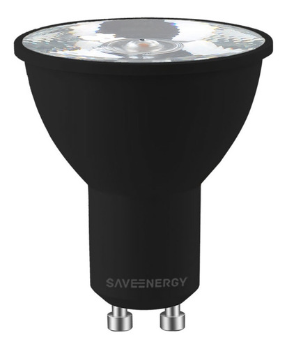 Lâmpada Mr16 Black Led 6,5w Bivolt Gu10 Quente Cor da luz Branco-quente 127V/240V