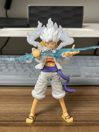 Boneco Luffy Gear 5 One Piece Articulado Com Acessorios
