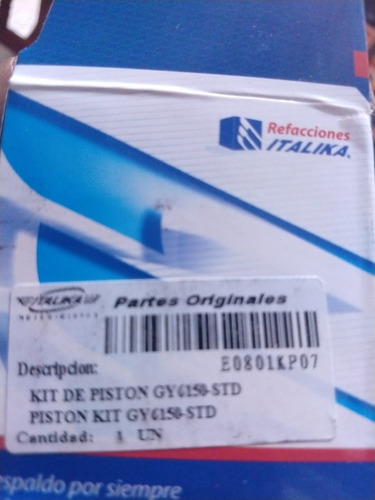 Kit De Pistón Italika Ds150 Gs150 Trn150 Ws150 E0801kp07