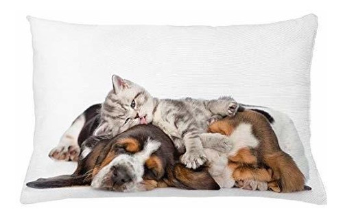 Funda De Cojín De Almohada Divertida De Lunarable, Gatito Re