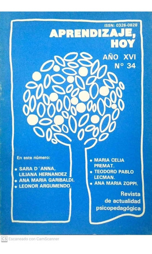 Aprendizaje Hoy Revista De Psicopedagogia Año 16 N° 34 V2