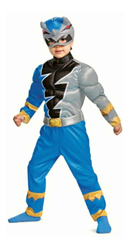 Disfraz De Power Ranger Azul Para Niños, Traje Oficial De