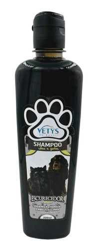 Shampoo Vetys Premium Pelo Oscuro Perro Gato Mascota 500ml