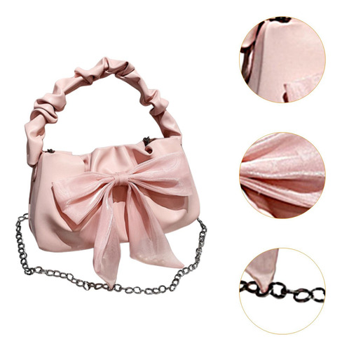 Bolso De Mano Con Lazo Para Mujer, Elegante Bolso Cruzado De