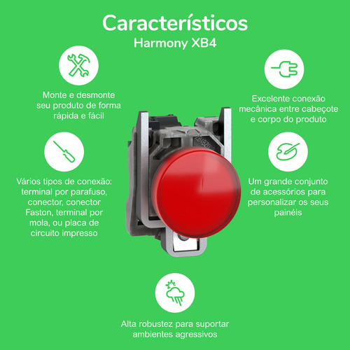 Comutador Metálico 22mm Manopla Curta Xb4bd53 - Schneider