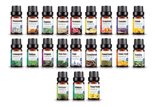 Imagen 1 de 10 de Aceite Esencial Aromaterapia 29 Aromas Diferentes Pack 2 Und