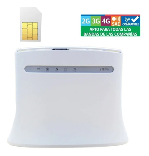 Modem Para Usar Con Chip, Sim 4g Lte Zte Mf-283u