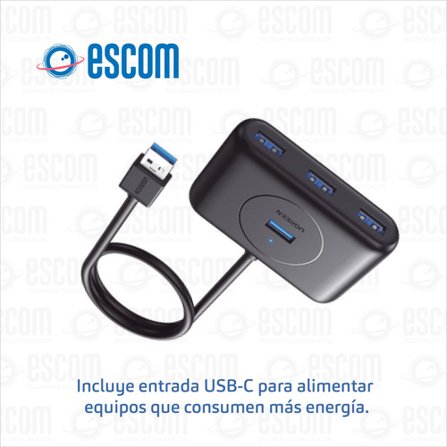 Hub Usb-a 3.0 4 En 1 4 Ptos Usb 3.0 5gbps 1m Ugreen
