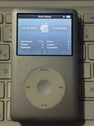 Ipod Classic De 6ta Generación 160gb (grueso) Plateado (Usado)