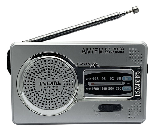 Mini Radio Am Fm De Emergencia Para Exteriores Con Luz Portá