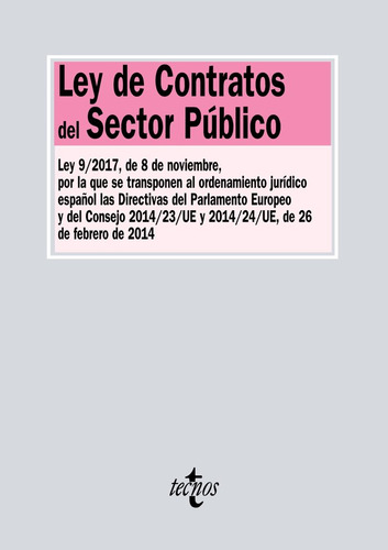 Ley De Contratos Del Sector Publico - Editorial Tecnos