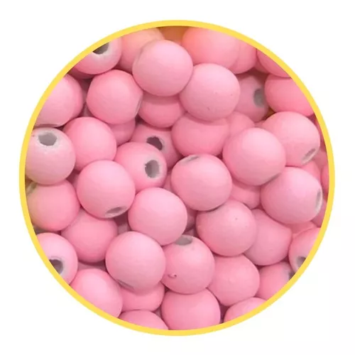 Miçangas Bolas Miçanga Bola Amarela 6mm - 40 gr