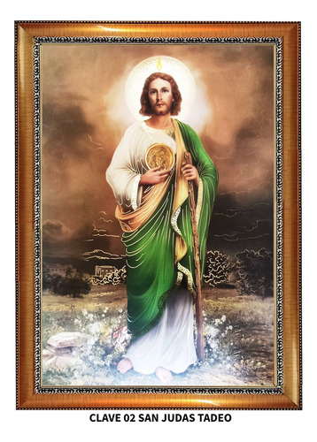 Litografías Religiosas 9 Modelos Filo Oro Enmarcada 70x100