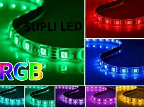 Cinta Led 5050 Rgb 12v Dc Metro 60 Led X Mt Multicolor Supli