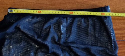 Pollera Transparente Con Mini Short Lentejuelas (Usado)