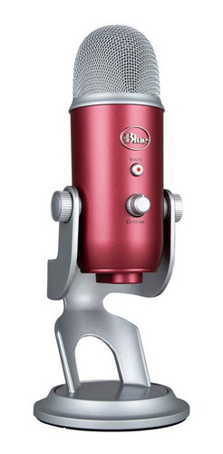 Blue Yeti Microfono De Estudio Usb Color Rojo/plata 