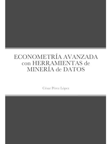 Libro: Econometría Avanzada Con Herramientas De Minería De D