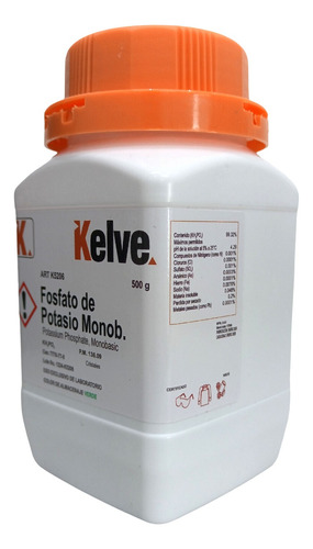 Fosfato De Potasio Monobasico R. A. De 500 G Kelve K5206