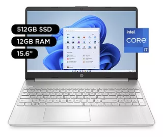 Hp Laptop 15-dy5010la, 15.6, Intel Core¿ I7, 12gb Ram, 512gb Color Plateado