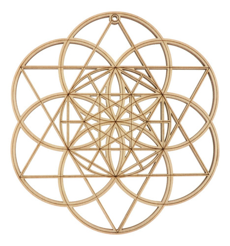 2 Peças Flor Da Vida Geometria Sagrada Parede Escultura De