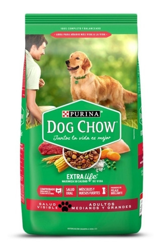 Alimento Dog Chow Adulto Mediano Y Grande 21kg Con Colorante