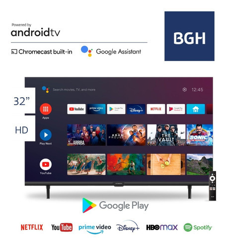Imagen 3 de 7 de Smart Tv Bgh 32'' Hd Control Por Voz Y Android Tv B3222s5a
