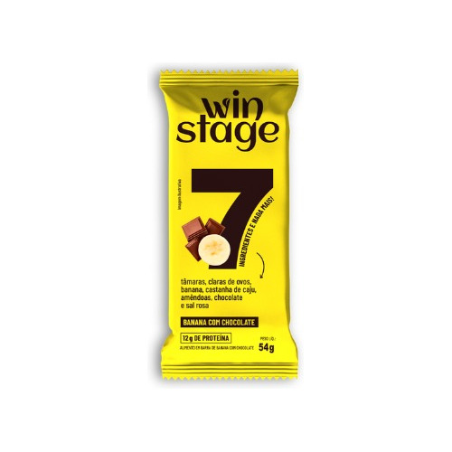 Kit 2x: Barra De Proteína Banana Com Chocolate Winstage 54g