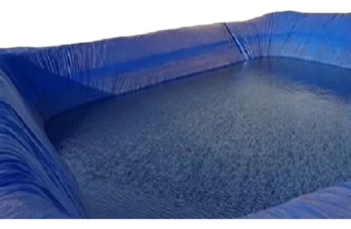 Lona Plástica Azul 6x6 Tanque Peixes Lago Cisterna 300micras