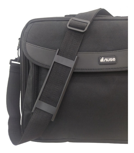 Imagen 3 de 7 de Maletín Porta Laptop Ause 15,6 Cb-016 De Nylon Negro