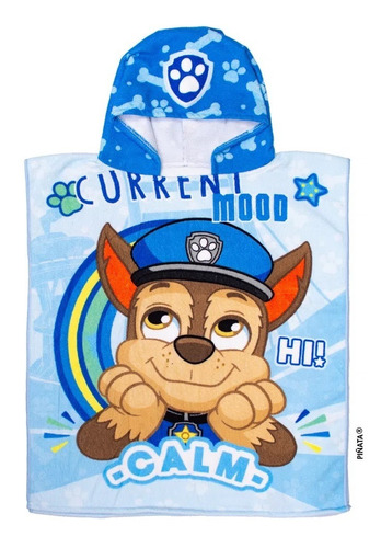 Poncho Microfibra Disney Piñata Diseño Paw Patrol