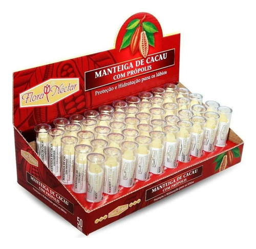 Display Protetor Labial Manteiga De Cacau E Própolis 50 Un