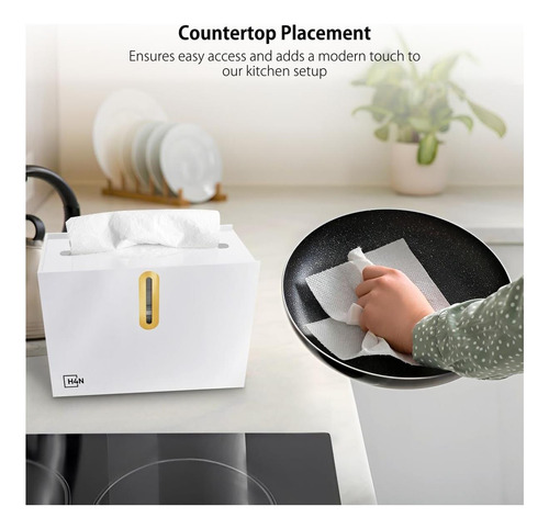 Dispensador De Toallas De Papel Para Encimera, Soporte Para Blanco.