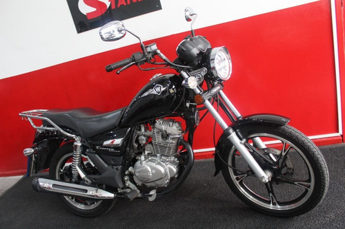 Imagem 2 de 11 de Haojue Chopper Road 150 2021 Preta Preto