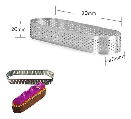 Moldes Perforados Para Hornear Tartaletas Ovaladas, 15 Unida