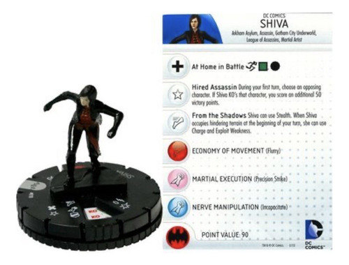 Heroclix Figura Shiva #018 Batman: Arkham Origins + Carta