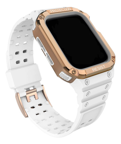 Pulseira Capa Armadura Frame Para Apple Watch 40mm Cor Branco