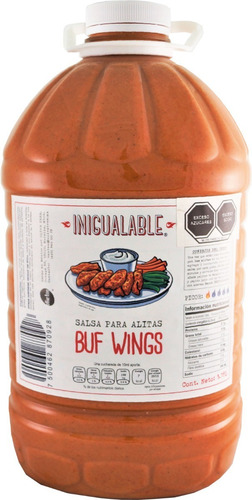Imagen 4 de 9 de Inigualable Pack 4 Salsas Para Alitas 3.78 L Sabores