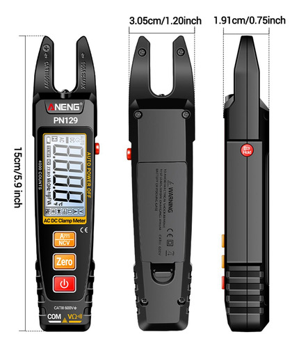 Pinza Amperimétrica Digital Pn129, Amperímetro De