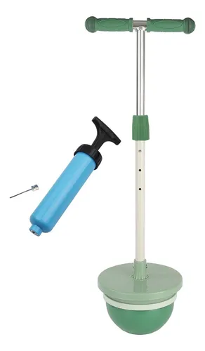 Gymnic Raffy – Conejo Saltador Inflable Verde Para Niños De 3 Años En Adelante, Mejora El Equilibrio Y La Coordinación, Compatible Con Accesorios Y Base Mecedora