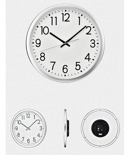Reloj Pared Metal Decoración Moderno 30cm Silencioso Colores