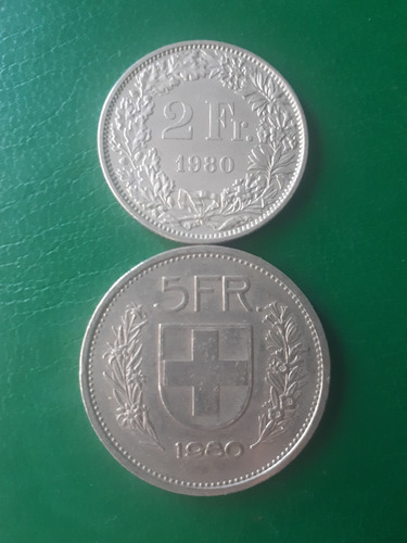 Suiza 1980 2 Y 5 Franco Excelente 