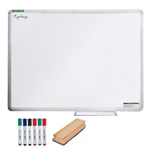 Lousa Quadro Branco Mold Aluminio 70x50 4 Canetas + Apagador