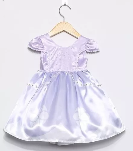 Fantasia vestido infantil princesa Sofia lilás