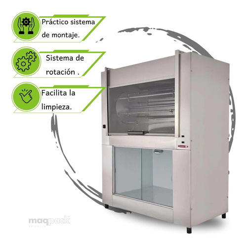 Rosticero De 48 Pollos En Acero Inoxidable Marca Torrey